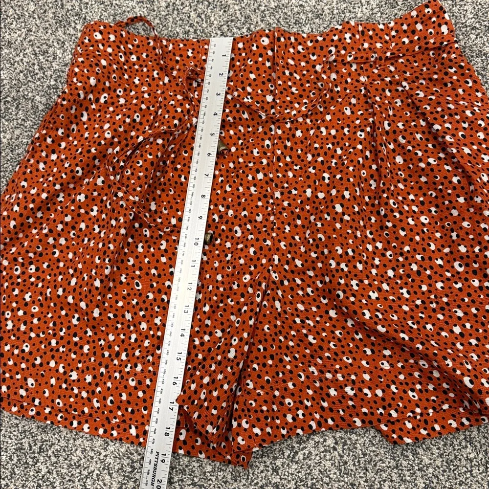 The Odells Anthropologie Motif Malmo Women's Orange Printed Shorts Size 10